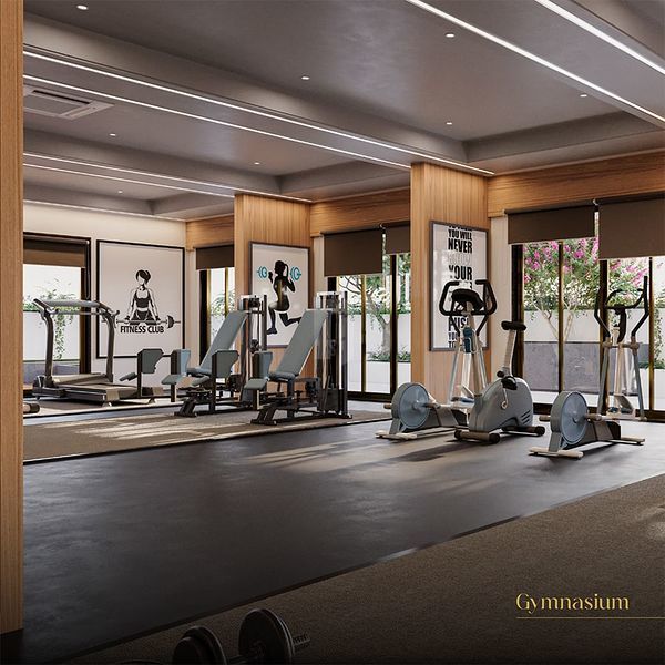 Modern gym at SreeChaitanya Urban Abode, offering properties for sale in Hyderabad.