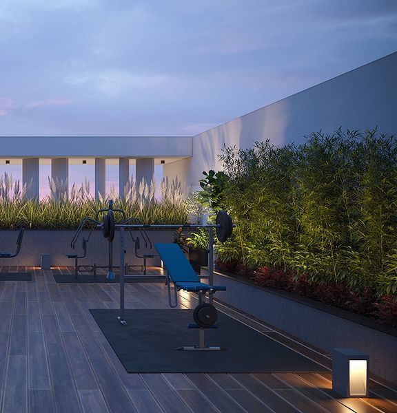 Serene yoga place at SreeChaitanya Urban Abode, highlighting properties for sale in Hyderabad.